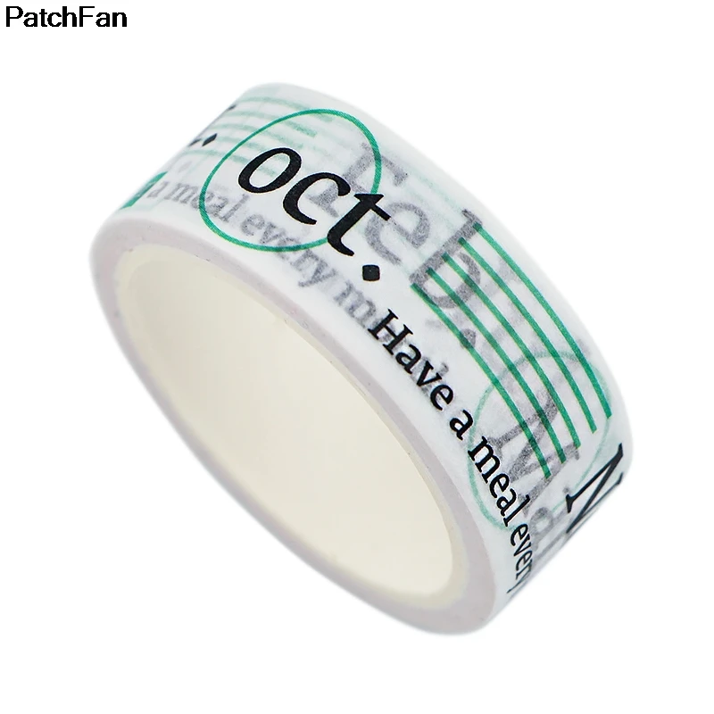 20 шт./лот Patchfan 12 месяцев план DIY Скрапбукинг липкий клей Васи бумага маскирующая лента печатные наклейки A2681