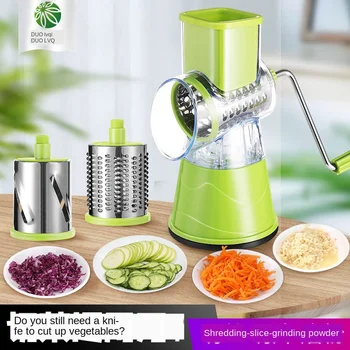 

DUOLVQI Manual Vegetable Cutter Slicer Kitchen Accessories Multifunctional Round Mandoline Slicer Potato Cheese Kitchen Gadgets