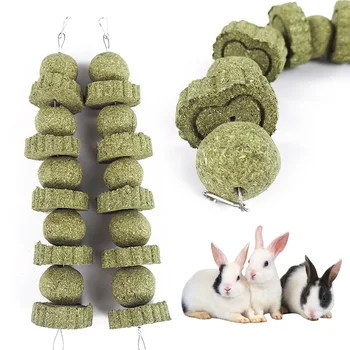 

Pet Chew Toy Rabbit Guinea Pig Ball Grass Molar Skewers Tooth Grinding Toys For Hamster Chinchilla Small Animals Chewing Toys