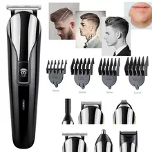 Мужская электрическая машинка для стрижки волос перезаряжаемая машинка для стрижки волос Профессиональная Парикмахерская 6 в 1 многофункциональная машинка для стрижки волос для бороды и ушей
