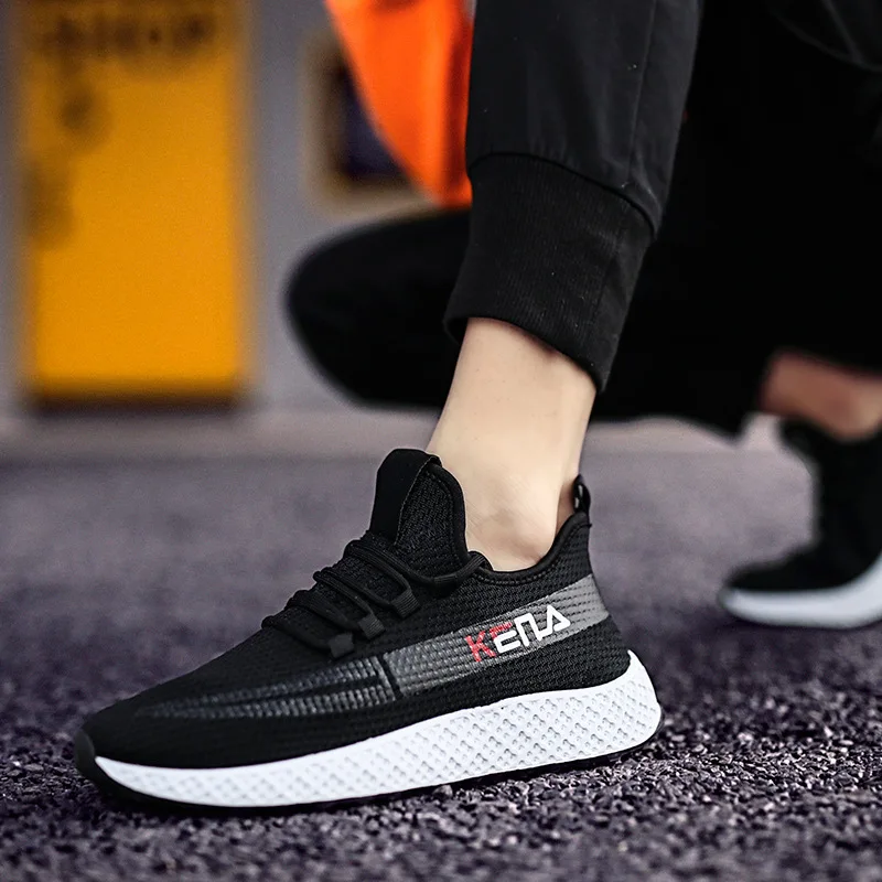 

MEN'S SHOES 2019 New Style Spring Trendy Shoes Fly Woven Athletic Shoes Men's Punched Sheet Shoes Male STUDENT'S Casual Shoes Co