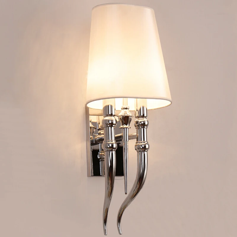 Черный/белый абажур и металлический корпус настенный светильник современная гостиная столовая спальня настенные светильники AC85-265V бра светильник E14