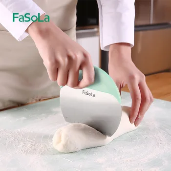 

Japan Multi Purpose Stainless Steel Scraper & Chopper Dough Scraper Pizza Dough Cutter Eco-Friendly Kitchen Baking Tools