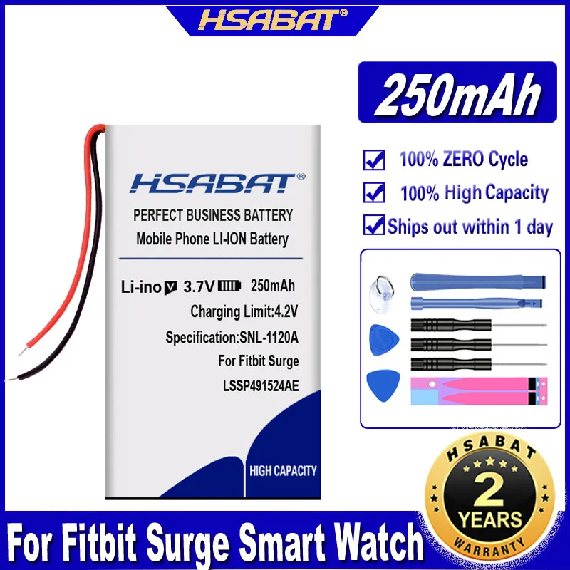 HSABAT 100mAh~500mAh Battery for FITBIT IONIC / Blaze / Surge / Charge HR / Charge 2 / Charge 3 / Versa / Versa Lite / One best mobile battery