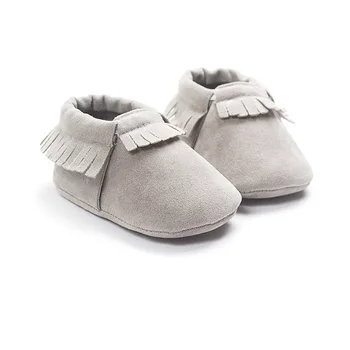 

2019 PU Suede Leather Newborn Baby Moccasins Shoes Soft Soled Non-slip Crib First Walker