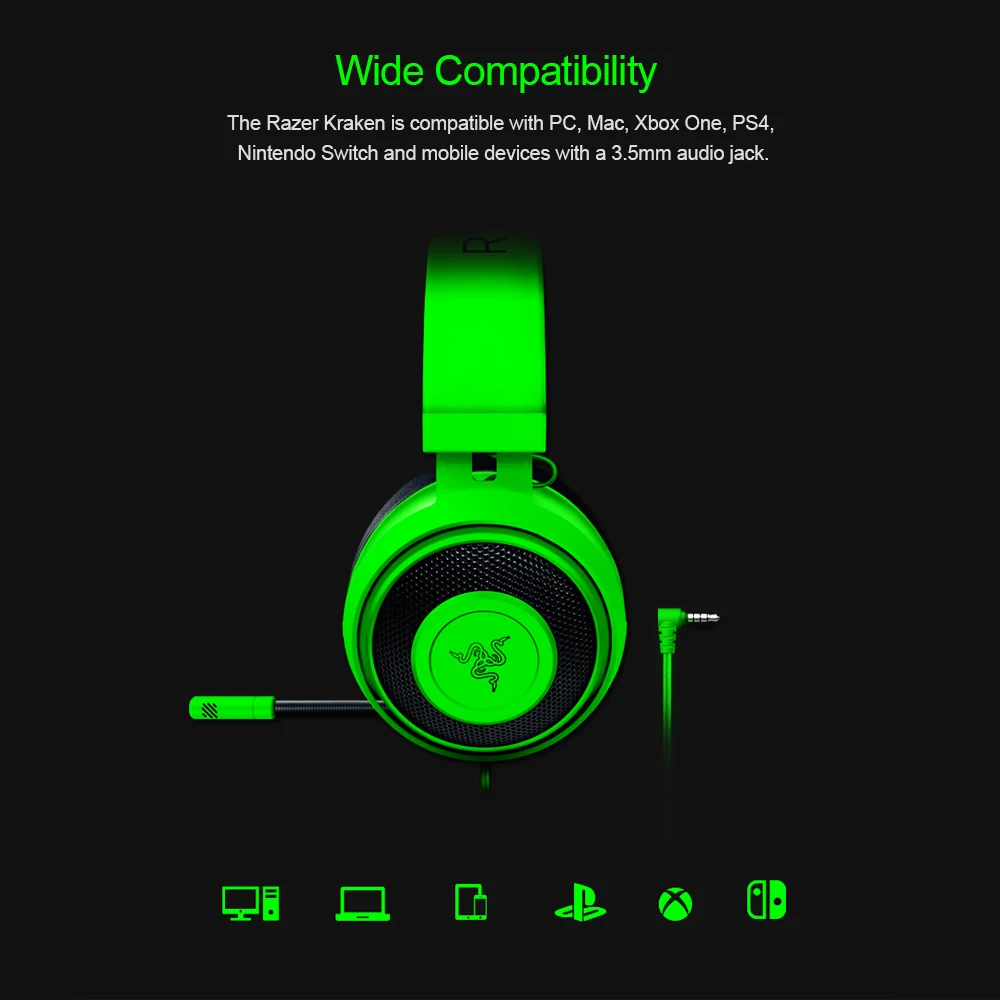 Игровая гарнитура Razer Kraken Pro V2 Thx 7 0 Sound Eusb проводная игровая для киберспорта |