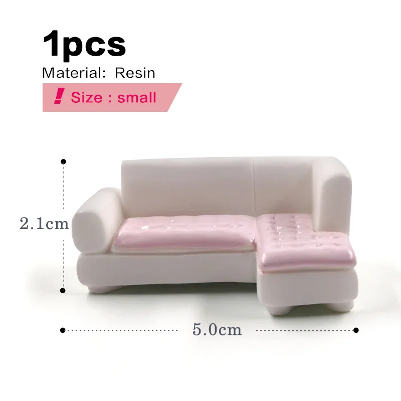 Pink Furniture Modern House Figure Miniature Model Figurines Decoration Dollhouse Toys Children Birthday Gifts DIY Accessories 16