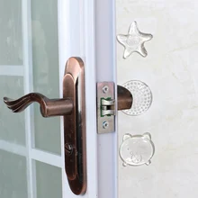 1 шт. защита безопасности амортизатор дверные ручки бамперы безопасности PU дверные пробки прозрачные стены в форме морской звезды протекторы