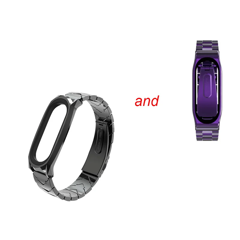 2 шт./компл. mi рабочих мест mi Band 3/4 металлический ремешок для Xiaomi mi Band 3 mi Группа 4 Браслет Смарт-часы с браслетом-Нержавеющая сталь