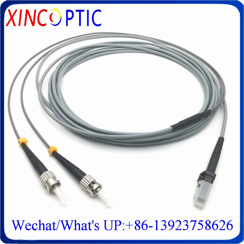 

1/2/5/10/15/20M MM OM2 50/125 3.0mm Duplex ST-MTRJ Twin Armored MTRJ to STUPC Multimode Fiber Optic Patch Cord Cable Connector