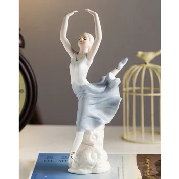 

China Dancer Ballet Girls Angel Girl Miniature Ornaments Home Desk Cake Bookshelf Decor Frame Gifts Figurines Crafts A638