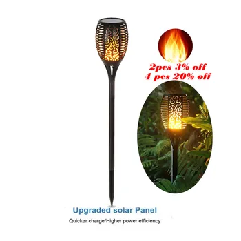 

Solar 33 LEDs Lawn Dancing flameTorch Lights led bulb strips lamps for landscape camps decor street Flame Lamp Flickering bulb d