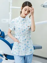 Special Offers Maiza Nurse's Long Sleeve Women's Split Suit Round Neck Two Piece Floral Stomatologist's Work Suit Special Offers Maiza Nurse's Long Sleeve Women's Split Suit Round Neck Two Piece Floral Stomatologist's Work Suit