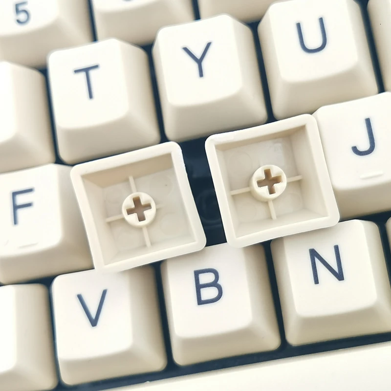 Синий бежевый оранжевый краситель Sub 64 68 толстый брелок PBT OEM профиль колпачки для