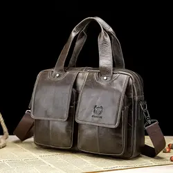 Натуральная кожа Мужская сумка для ноутбука Бизнес рабочий классический портфель многофункциональный большой емкости Ретро Ipad Офисные