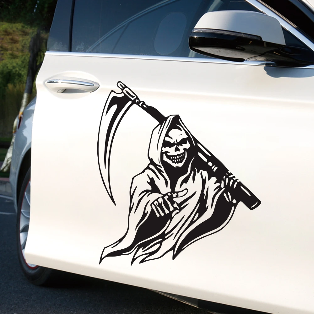 2 Stickers Skull Grunge Car Car Sticker Tuning JDM Decal Horror