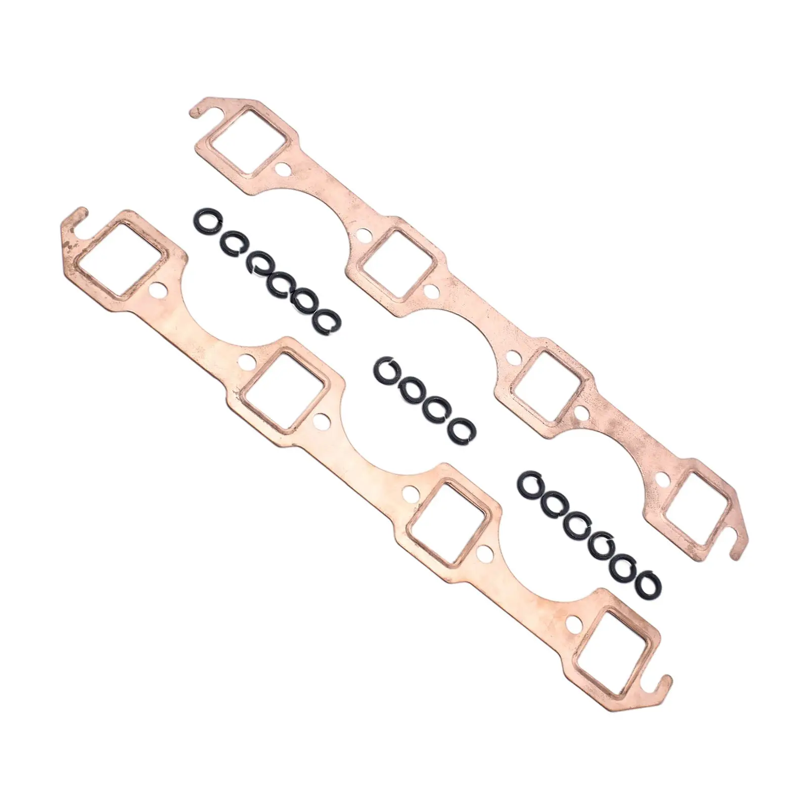 2Pcs Exhaust Header Gaskets Gasket Fit for 289 4.8L 1962 1986 260 4.3L