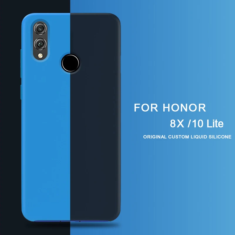 

For Honor 8X case soft liquid silicon back cover For Huawei honor 10 lite 8X 20 pro protective shockproof back case