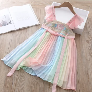 

Girls Pleated Dress Summer 2020 Princess Dress