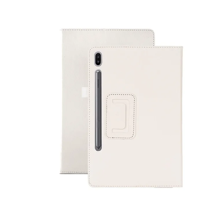 Кожаный чехол для samsung Galaxy Tab S6 10,5 SM-T860 SM-T865 T860 T865 чехол мягкий смарт-чехол для samsung Tab S6 10,5 Funda - Цвет: Белый