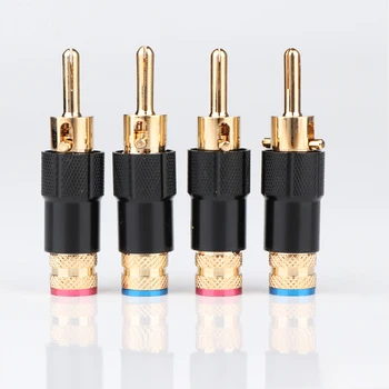

2pcs/set BA1410 horn line plug coaxial audio cable plug HIFI HI-END audio signal plug