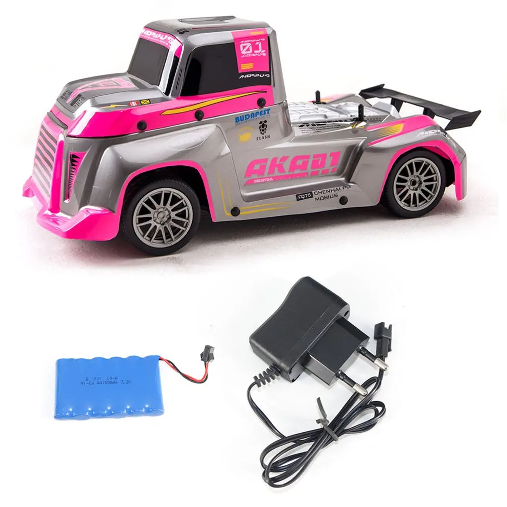 

J801 1:10 High Speed RC Car Truck with Lighting 2.4G Remote Control Off-road Crawler Vehicle Model RTR Toy For Kids Gift-Pink