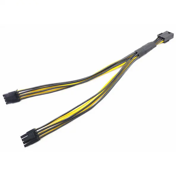 30 см 16AWG 8-контактный PCIE GPU VGA Female to Dual 8 (6 + 2)-Pin Кабель питания сплиттера | Компьютеры
