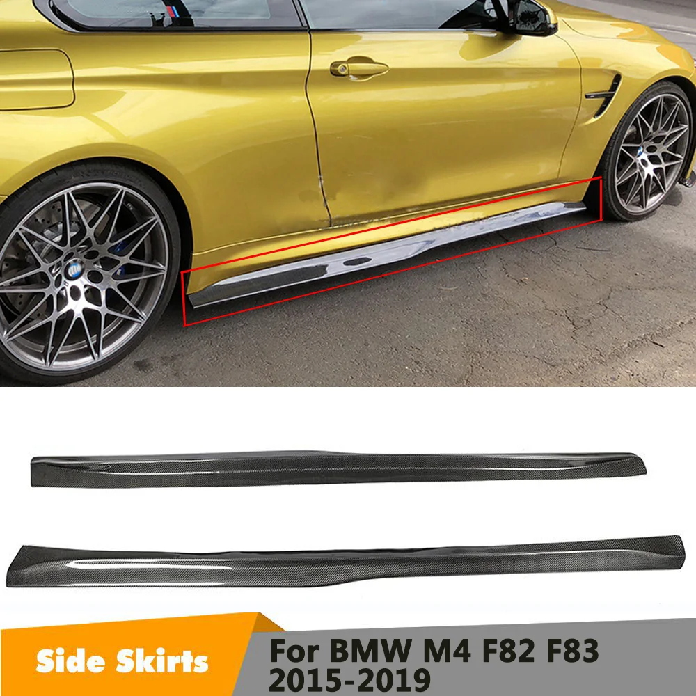 Для BMW F82 M4 2014 2019 углеродное волокно/FPR боковые юбки дверь расширения бампера губа