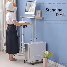Table d'ordinateur de levage bureau debout Mobile hauteur réglable enfants table support table d'ordinateur portable table de chevet mobile simple 80cm