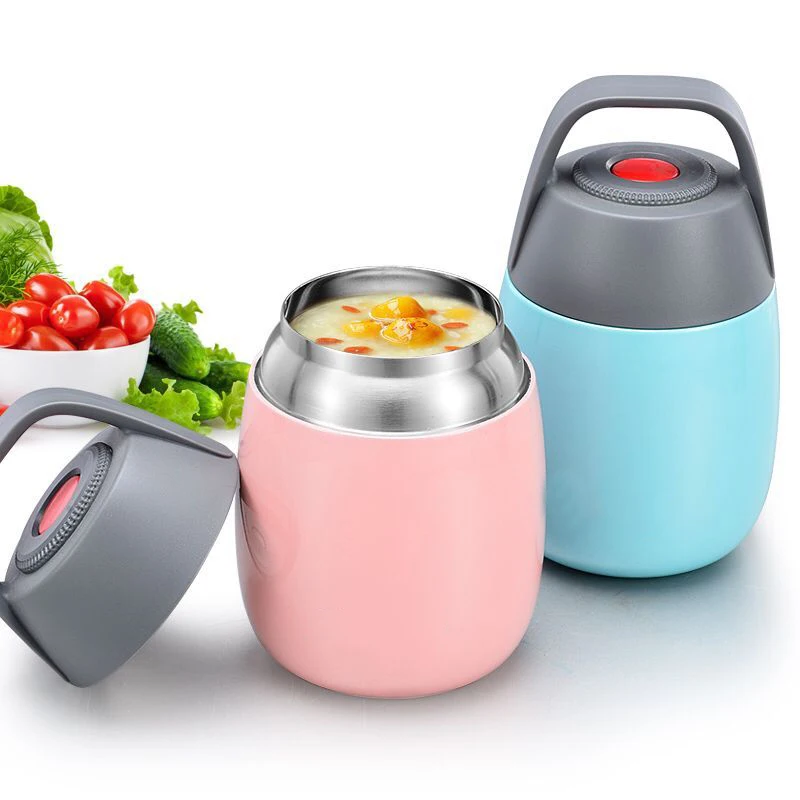 

Portable Pot Stew Beaker Lunch Box 450ml Insulated Bucket Stainless Steel Vacuum Stew Beaker Gruel Barrels Lunch Box For Student