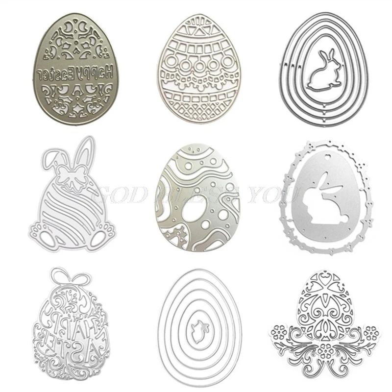 Dies-Set Mold Paper Embossing-Stencil Easter-Eggs Scrapbook Art-Craft Cutting Rabbit