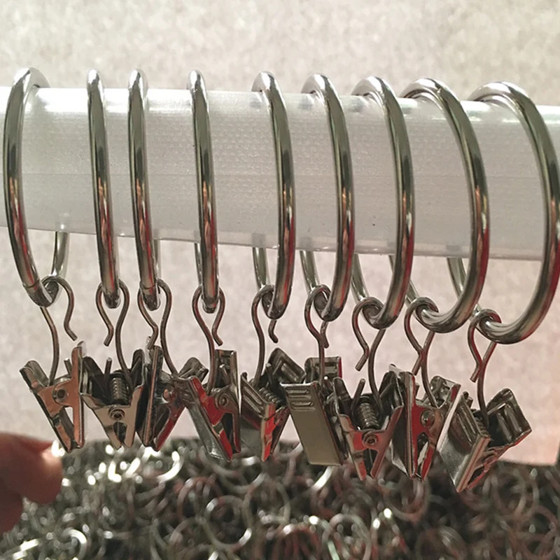 

Metal Curtain hook Slidable Curtain clip Practical Fixed clip Clothes clip Stainless-Steel