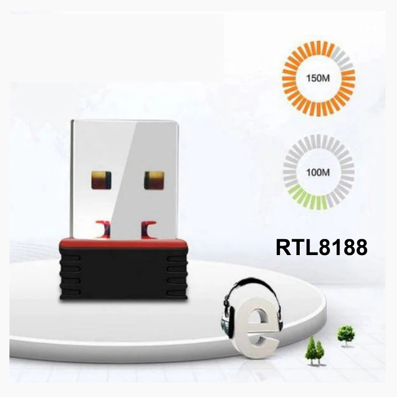 Мини-адаптер Wi-Fi RTL8188 150 м USB беспроводная сетевая карта 2 4G 0 внешний Wi-Fi-приемник