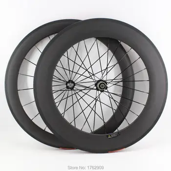 

Newest 700C front 60mm+rear 88mm clincher rim Road bicycle matt 3K 12K UD full carbon bike wheelset 20.5 23 25mm width Free ship