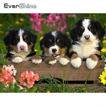 

Evershine 5D Diamond Painting Dog Cross Stitch Rhinestones Mosaic Animals Embroidery Complete Kit Home Decor DIY Hobby