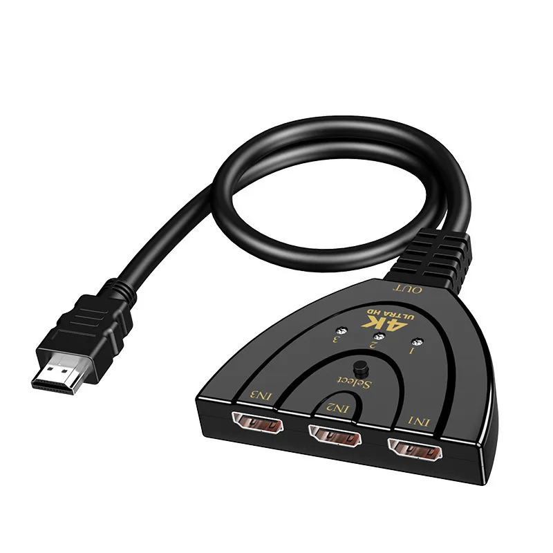 HDMI переключатель 3 порта s 4K * 2K коммутатор в 1 выход с высокоскоростным