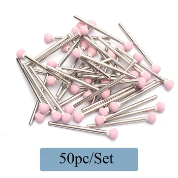 

50pcs Corundum Nail Drill Bit Set Rotary Milling Cutters Stone Electric Drill Bits Bur For Manicure Pedicure Machine