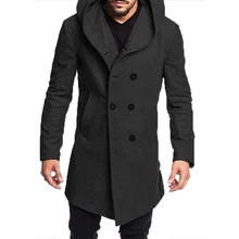 ZOGAA модный мужской Тренч куртка весна осень мужские s Пальто повседневные однотонные шерстяной Тренч для мужчин одежда