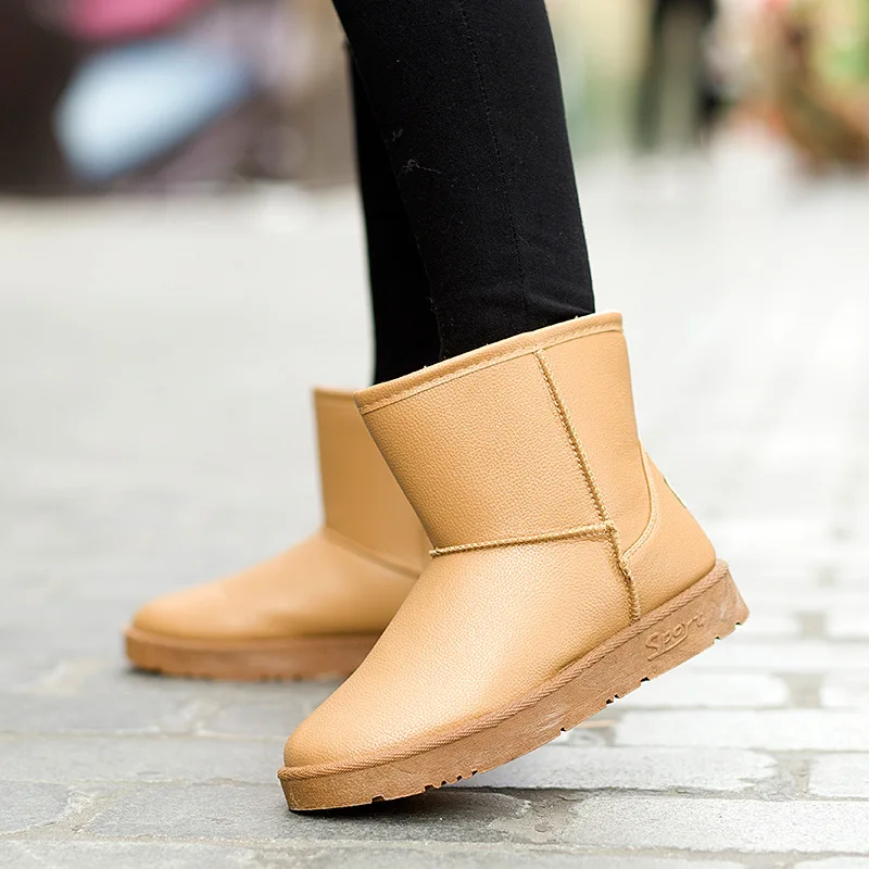 

Walking Shoes Winter Fashion Snow Boots Female Padded Short Flat-Style Ankle Boots plus Velvet Warm Boots