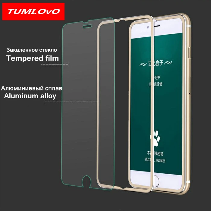  3D Aluminium Legierung Aus Gehärtetem Glas Für iPhone 5 5S SE 6 6S 7 8 Plus Full Screen Protector f