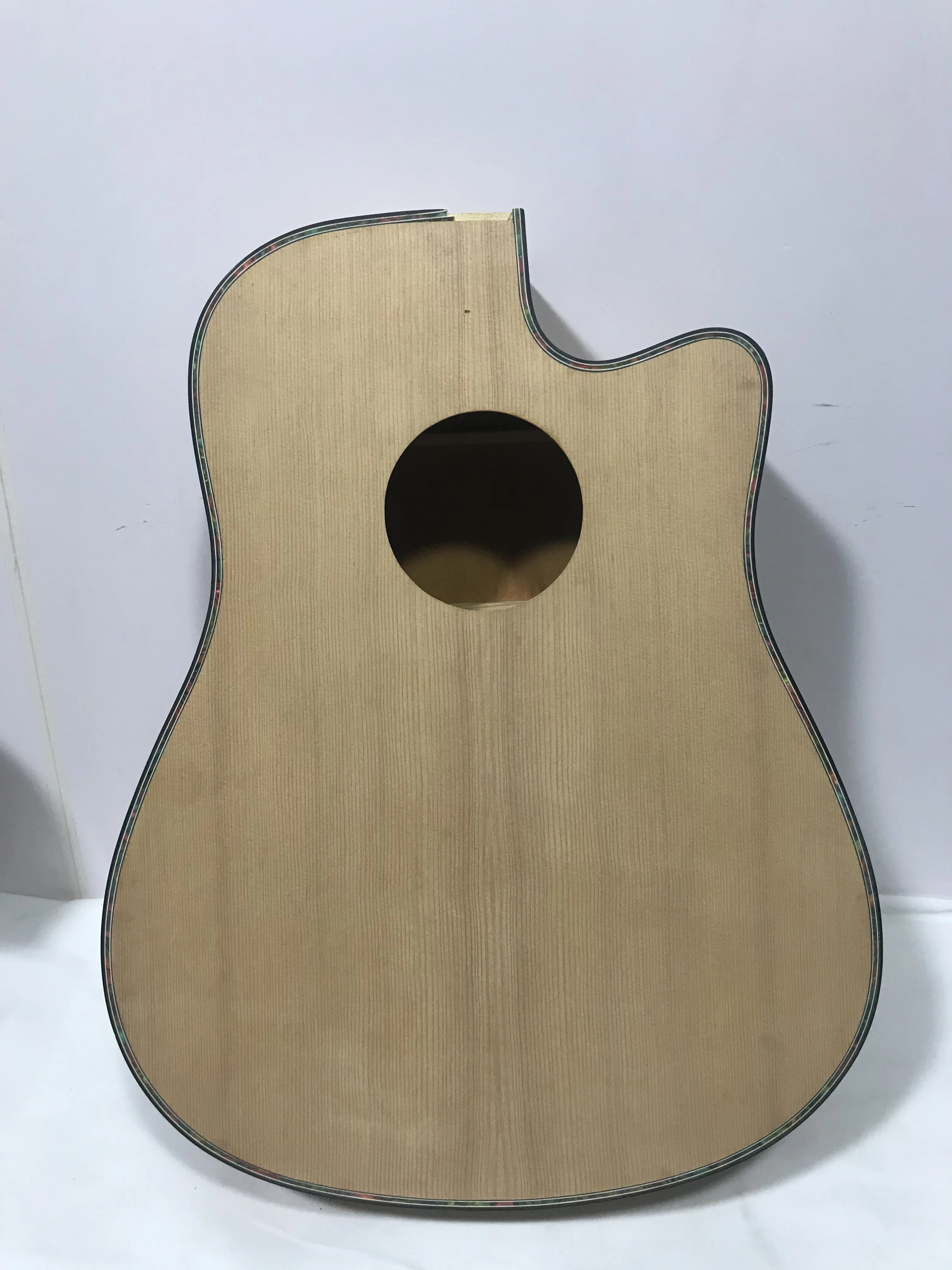 Corpo Elettrico Per Chitarra Acustica E Folk Realizzato, Abete Massello, Colore Naturale Sottile, Lucido, 40 Pollici, Fai Da Te, Accessori Per Bassi S