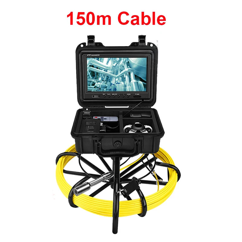 

EYOYO Handheld Industrial Pipeline150m Endoscope 23mm 1000TVL Snake Video Camera 9" Sewer Drain Pipe Inspection DVR Camera