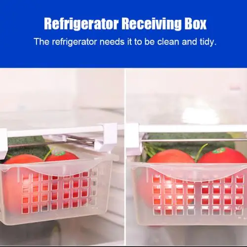 Холодильник мат холодильник выдвижной ящик Домашний Органайзер Ящик компактный органайзер коробка для хранения еды FPing