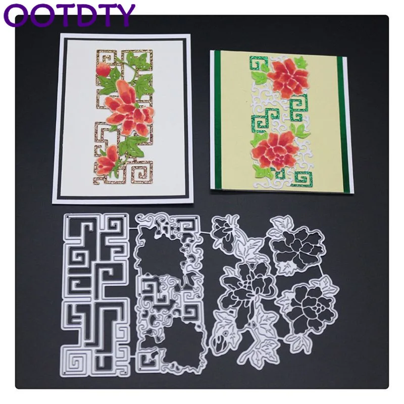 

Carbon Steel Flower Geometric Pattern Cover Cutting Die Embossing Stencil Template Mold DIY Paper Art Handcraft Scrapbook Decor