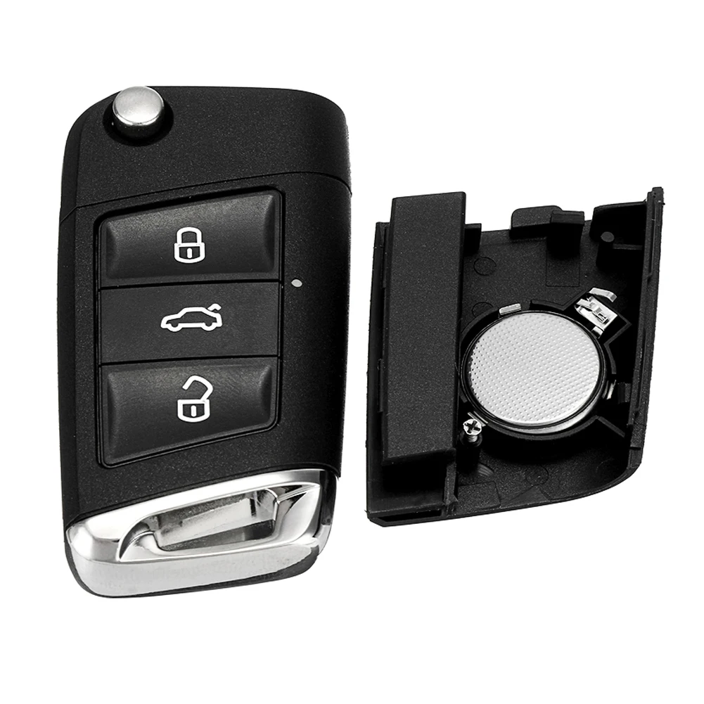 

Replacement Car Key Shell 3 Buttons Flip Remote Key Fob Case Shell Battery For Golf MK7 2002-2006 Drop Shipping D9