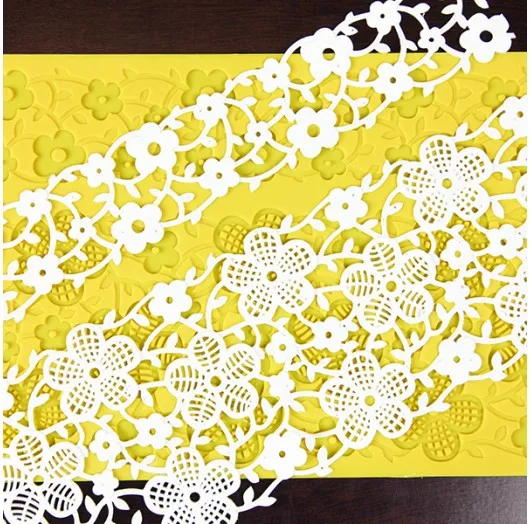 

New Primrose Borders Silicone Lace Mat Fondant Cake Decorating Tool Birthday Wedding Decoration Chocolate Biscuit Silicone Mold