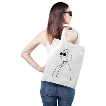 

Canvas Tote Shopping Handbags Female Large Capacity Ladies Beach Bag Women Canvas Shopping Bag Art Printed Shoulder Bags