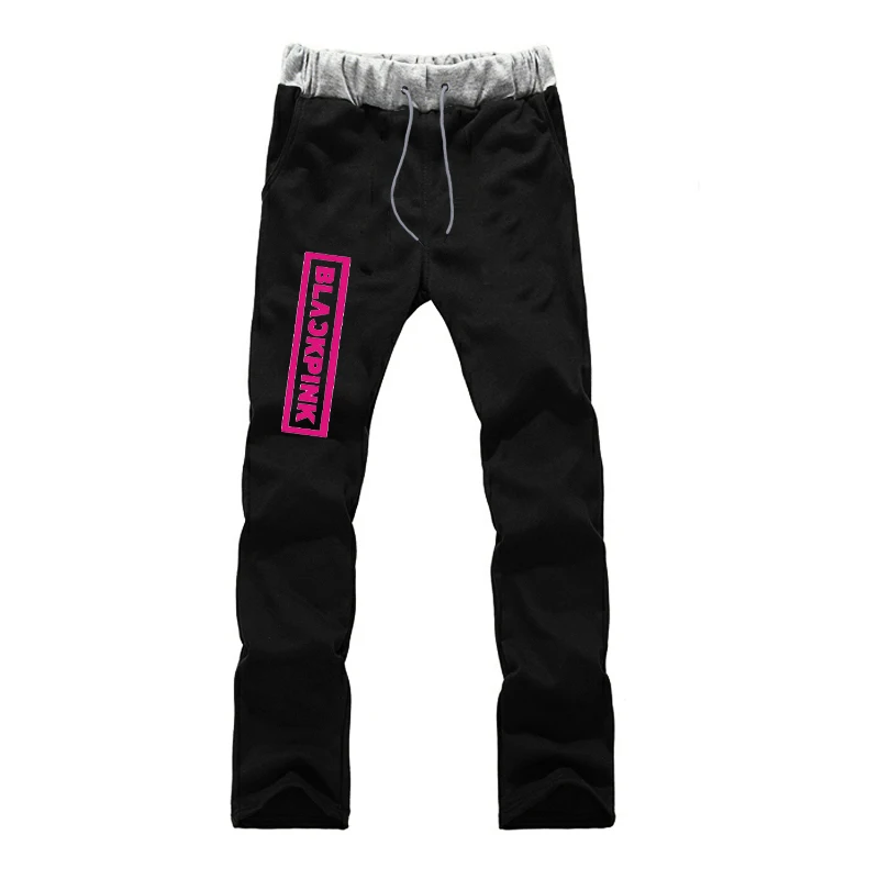 

BLACKPINK Casual Pants Fashion Men/Women Cotton Outdoors Sports Trousers Jogger Pants