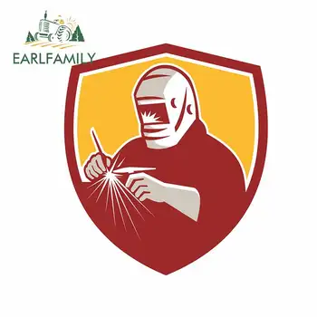 

EARLFAMILY 13cm x 11.3cm For Welder Welding Car Styling Sticker Vinyl Material Decal Waterproof Personality Creative Decoration