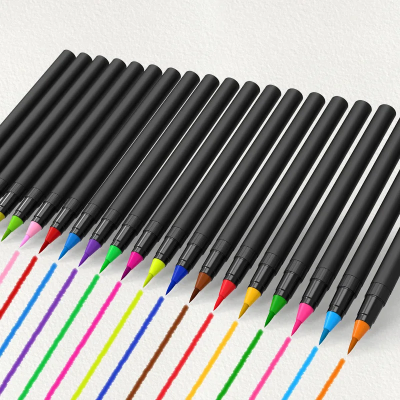 

20-Color Watercolor Painting Set Drawing Pen Environmentally Friendly Watercolor Soft Head mao shua bi-Free Color Tap Water Brus